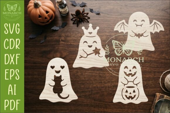 Download Cute Ghost SVG Halloween Laser Cut 2 - Premium Resources