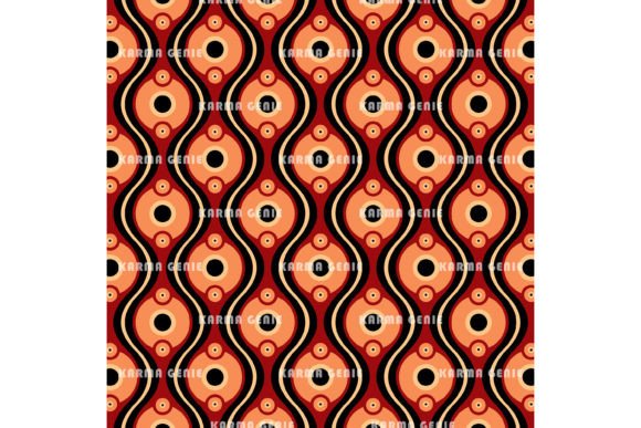 Download Seventies Red and Orange Retro Pattern - Orange Collection