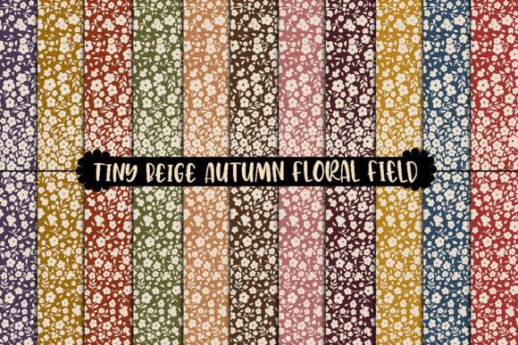 Download Tiny Beige Autumn Floral Field - Beige Collection